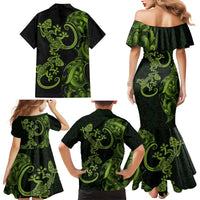 New Zealand Gecko Maori Art Tattoo Family Matching Mermaid Dress and Hawaiian Shirt LT03 - Polynesian Pride