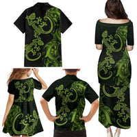 New Zealand Gecko Maori Art Tattoo Family Matching Puletasi and Hawaiian Shirt LT03 - Polynesian Pride
