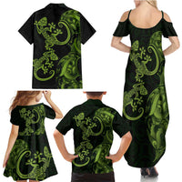 New Zealand Gecko Maori Art Tattoo Family Matching Summer Maxi Dress and Hawaiian Shirt LT03 - Polynesian Pride
