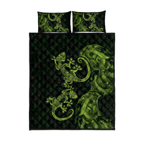 New Zealand Gecko Maori Art Tattoo Quilt Bed Set LT03 - Polynesian Pride