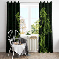New Zealand Gecko Maori Art Tattoo Window Curtain