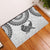 Custom New Zealand Rubber Doormat Tui Bird and Koru Circle Mix Silver Fern Pattern LT03 White - Polynesian Pride
