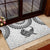 Custom New Zealand Rubber Doormat Tui Bird and Koru Circle Mix Silver Fern Pattern LT03 - Polynesian Pride