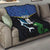 Custom Solomon Islands Rugby Quilt Arty Shark and Crocodile Solomon Islands National Emblems