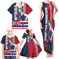 Honolulu Running 2024 Family Matching Tank Maxi Dress and Hawaiian Shirt Marathon Competition Hula Runner and Kakau Art Tattoo LT03 - Polynesian Pride