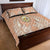 Hawaii Tropical Flowers with Kakau Tribal Quilt Bed Set Peach Fuzz Color LT03 - Polynesian Pride