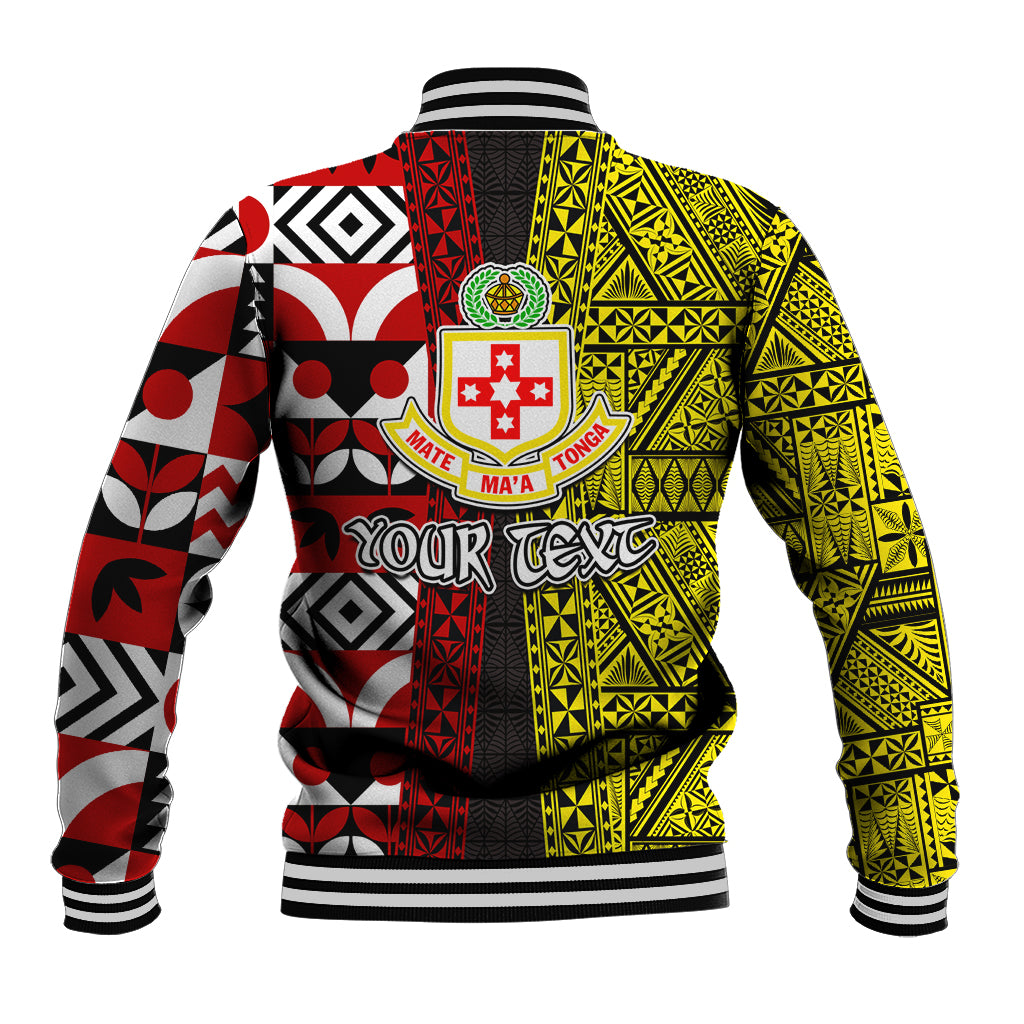 Tonga Kolisi Tonga Baseball Jacket Ngatu and Geometric Pattern LT03 - Polynesian Pride
