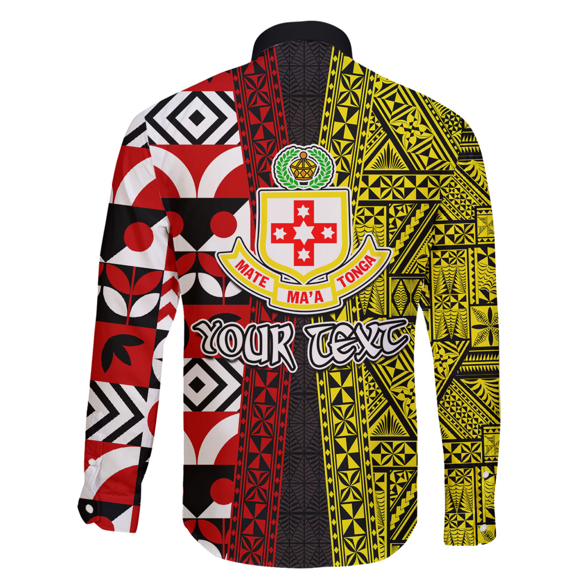 Tonga Kolisi Tonga Family Matching Long Sleeve Bodycon Dress and Hawaiian Shirt Ngatu and Geometric Pattern LT03 - Polynesian Pride