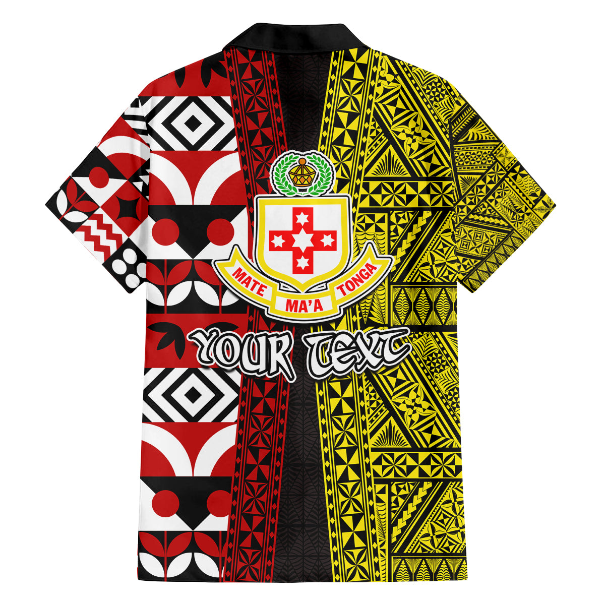 Tonga Kolisi Tonga Family Matching Off Shoulder Maxi Dress and Hawaiian Shirt Ngatu and Geometric Pattern LT03 - Polynesian Pride