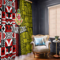 Tonga Kolisi Tonga Window Curtain Ngatu and Geometric Pattern LT03 - Polynesian Pride