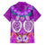 Polynesian Valentine Day Family Matching Off Shoulder Maxi Dress and Hawaiian Shirt Love Couple Turtle Maori Hibiscus Purple LT03 - Polynesian Pride