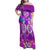 Polynesian Valentine Day Family Matching Off Shoulder Maxi Dress and Hawaiian Shirt Love Couple Turtle Maori Hibiscus Purple LT03 Mom's Dress Purple - Polynesian Pride