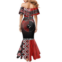 Personalised Aotearoa and Tonga Together Mermaid Dress Manaia and Tongan Tribal Cross - Taniko and Ngatu Art Tattoo LT03 - Polynesian Pride