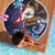 American Samoa Flag Day Beach Blanket Bald Eagle with Uatogi and Fue - Polynesian and Floral Tribal Tattoo
