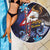 American Samoa Flag Day Beach Blanket Bald Eagle with Uatogi and Fue - Polynesian and Floral Tribal Tattoo