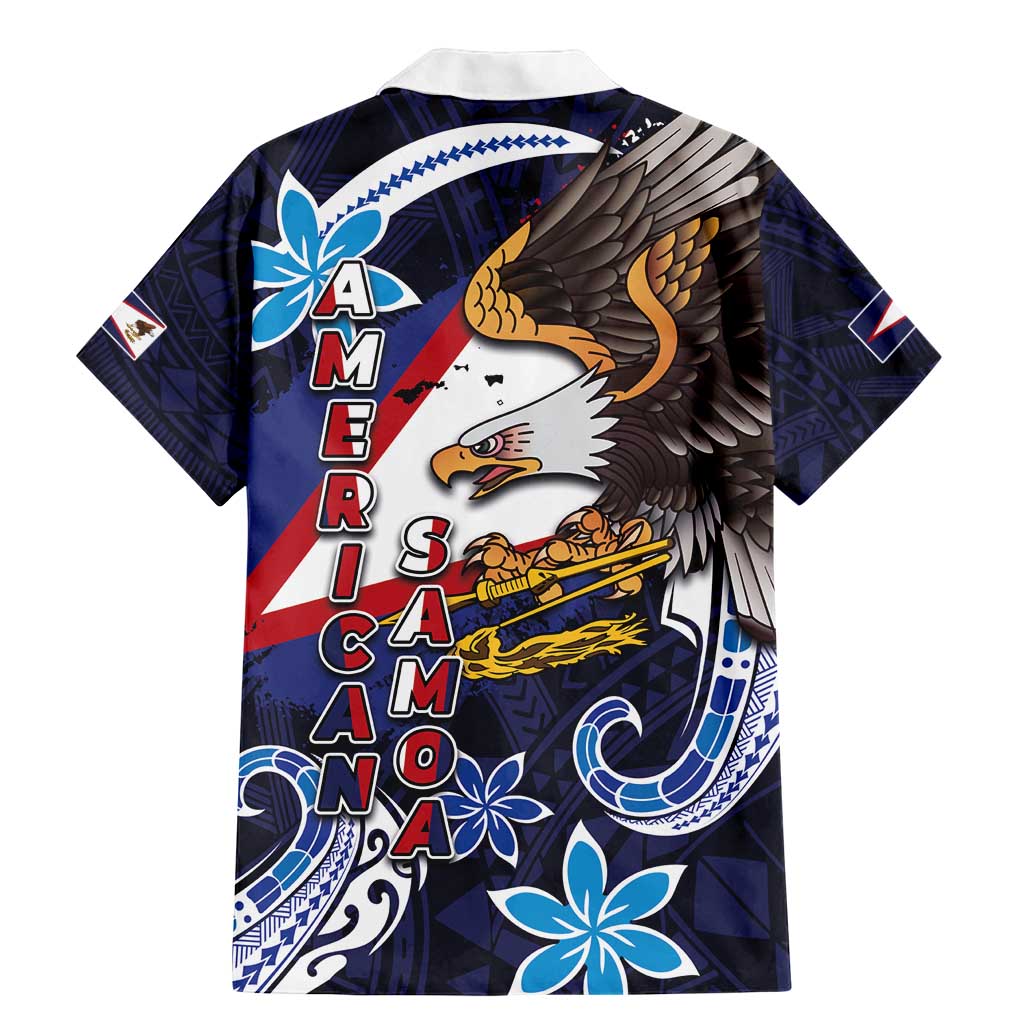 American Samoa Flag Day Family Matching Mermaid Dress and Hawaiian Shirt Bald Eagle with Uatogi and Fue - Polynesian and Floral Tribal Tattoo LT03 - Polynesian Pride