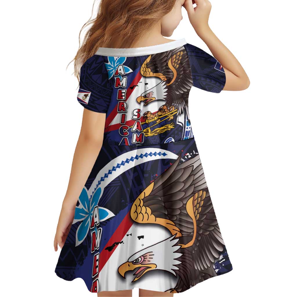 American Samoa Flag Day Family Matching Puletasi and Hawaiian Shirt Bald Eagle with Uatogi and Fue - Polynesian and Floral Tribal Tattoo LT03 - Polynesian Pride