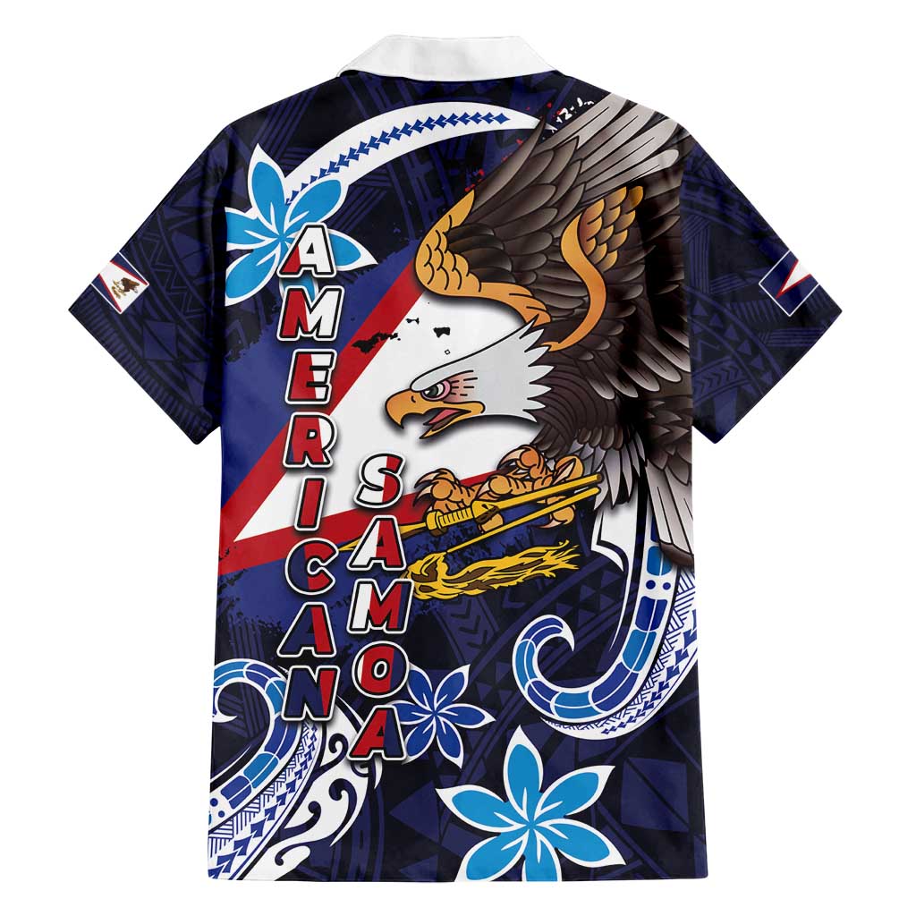 American Samoa Flag Day Family Matching Tank Maxi Dress and Hawaiian Shirt Bald Eagle with Uatogi and Fue - Polynesian and Floral Tribal Tattoo LT03 - Polynesian Pride