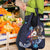 American Samoa Flag Day Grocery Bag Bald Eagle with Uatogi and Fue - Polynesian and Floral Tribal Tattoo