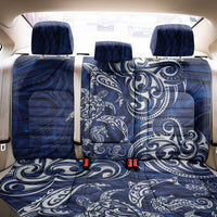 New Zealand Connecting with Seas Back Car Seat Cover Maori Tribal and Sea Animals Tattoo - White Glass Style LT03 - Polynesian Pride