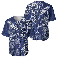 New Zealand Connecting with Seas Baseball Jersey Maori Tribal and Sea Animals Tattoo - White Glass Style LT03 - Polynesian Pride
