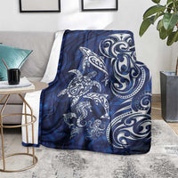 New Zealand Connecting with Seas Blanket Maori Tribal and Sea Animals Tattoo - White Glass Style LT03 - Polynesian Pride