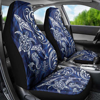 New Zealand Connecting with Seas Car Seat Cover Maori Tribal and Sea Animals Tattoo - White Glass Style LT03 - Polynesian Pride
