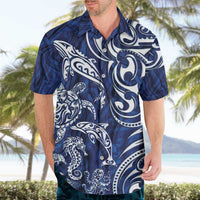 New Zealand Connecting with Seas Hawaiian Shirt Maori Tribal and Sea Animals Tattoo - White Glass Style LT03 - Polynesian Pride
