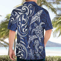 New Zealand Connecting with Seas Hawaiian Shirt Maori Tribal and Sea Animals Tattoo - White Glass Style LT03 - Polynesian Pride