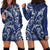 New Zealand Connecting with Seas Hoodie Dress Maori Tribal and Sea Animals Tattoo - White Glass Style
