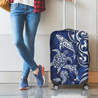New Zealand Connecting with Seas Luggage Cover Maori Tribal and Sea Animals Tattoo - White Glass Style LT03 - Polynesian Pride