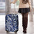 New Zealand Connecting with Seas Luggage Cover Maori Tribal and Sea Animals Tattoo - White Glass Style