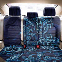New Zealand Connecting with Seas Back Car Seat Cover Maori Tribal and Sea Animals Tattoo - Sea Texture Glass Style LT03 - Polynesian Pride