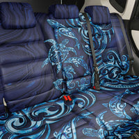 New Zealand Connecting with Seas Back Car Seat Cover Maori Tribal and Sea Animals Tattoo - Sea Texture Glass Style LT03 - Polynesian Pride