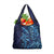 New Zealand Connecting with Seas Grocery Bag Maori Tribal and Sea Animals Tattoo - Sea Texture Glass Style