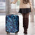 New Zealand Connecting with Seas Luggage Cover Maori Tribal and Sea Animals Tattoo - Sea Texture Glass Style
