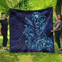 New Zealand Connecting with Seas Quilt Maori Tribal and Sea Animals Tattoo - Sea Texture Glass Style LT03 - Polynesian Pride