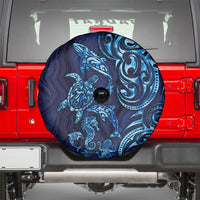 New Zealand Connecting with Seas Spare Tire Cover Maori Tribal and Sea Animals Tattoo - Sea Texture Glass Style LT03 - Polynesian Pride
