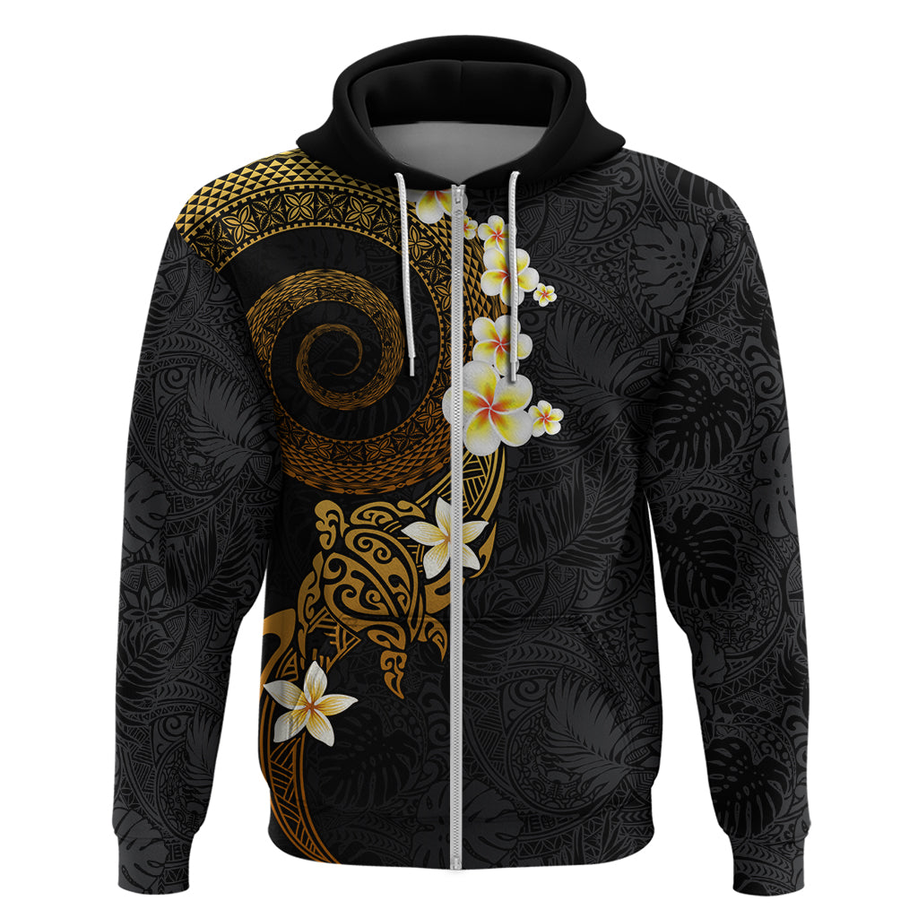 Polynesian Spiral Tribal Tattoo Zip Hoodie Golden Color LT03 Zip Hoodie Yellow - Polynesian Pride