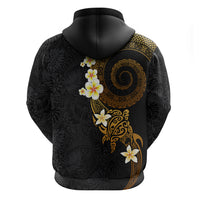 Polynesian Spiral Tribal Tattoo Zip Hoodie Golden Color LT03 - Polynesian Pride