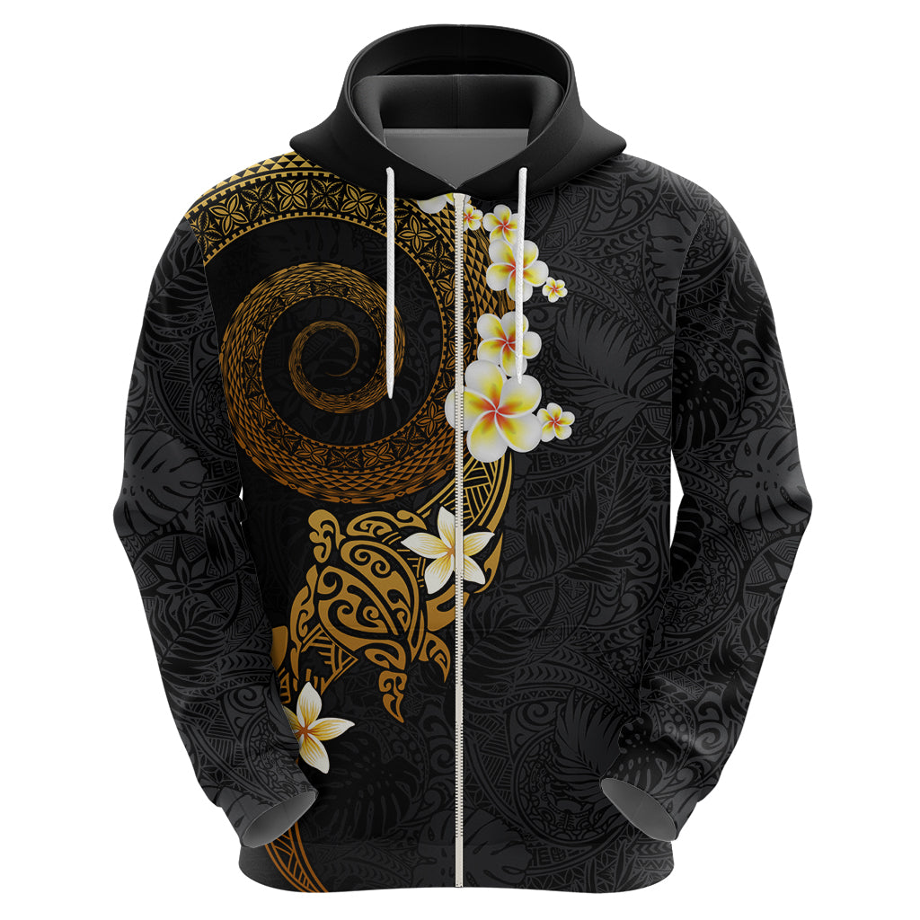 Polynesian Spiral Tribal Tattoo Zip Hoodie Golden Color LT03 - Polynesian Pride