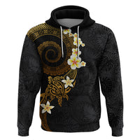 Polynesian Spiral Tribal Tattoo Zip Hoodie Golden Color LT03 Pullover Hoodie Yellow - Polynesian Pride