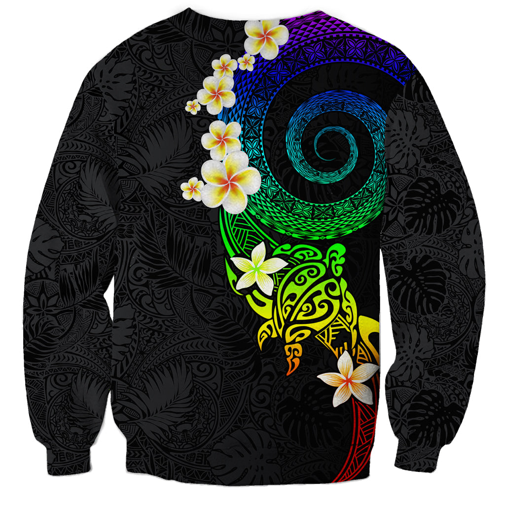 Polynesian Spiral Tribal Tattoo Sweatshirt Fanciful Color