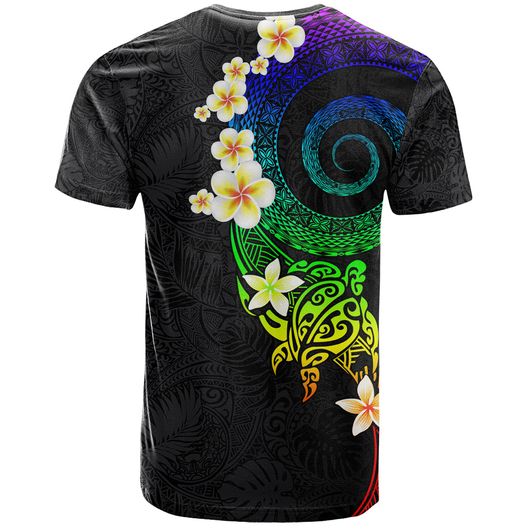 Polynesian Spiral Tribal Tattoo T Shirt Fanciful Color