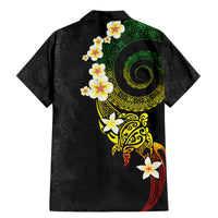 Polynesian Spiral Tribal Tattoo Family Matching Mermaid Dress and Hawaiian Shirt Reggae Color LT03 - Polynesian Pride