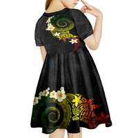 Polynesian Spiral Tribal Tattoo Kid Short Sleeve Dress Reggae Color LT03 - Polynesian Pride