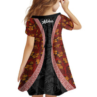 Hawaii Lei and Hibiscus Flowers Tribal Family Matching Tank Maxi Dress and Hawaiian Shirt Patchwork Abstract Vintage LT03 - Polynesian Pride