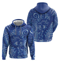 New Zealand Sea Animals Zip Hoodie with Maori Koru Tribal Tattoo and Silver Ferns Aquatic Style LT03 - Polynesian Pride