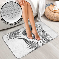 New Zealand Sea Animals Bathroom Set with Maori Koru Tribal Tattoo and Silver Ferns White Color LT03 - Polynesian Pride