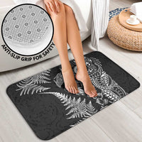 New Zealand Sea Animals Bathroom Set with Maori Koru Tribal Tattoo and Silver Ferns Black Color LT03 - Polynesian Pride